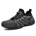 Breathable black and grey outdoor wading shoe with quick-lace system and drainage outsole - 36 / Gray