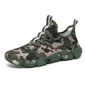 Baskets respirantes à motif camouflage avec semelle épaisse en mousse verte - 36 / Vert Camouflage