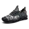 Zapatillas de running camuflaje transpirables con suela de hoja hueca y cordones - 40 / Estilo Camuflaje con Suela Calada de Malla (2477)