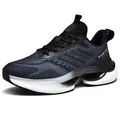 Men's breathable gradient running shoes with thick cushioned soles in blue and black - EU 39 / Black