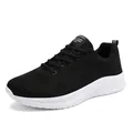 Scarpe da corsa uomo estive in mesh nero traspirante con suola bianca ammortizzata - 44 / Stile a Onde Nero Bianco (218) / Bianco e nero