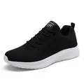 Sneakers da uomo traspiranti in maglia nera con suole in gomma bianca a contrasto - 43 / Stile Intrecciato Nero Bianco (223) / Bianco e nero