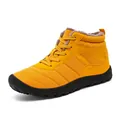 Waterproof yellow snow boots for men with warm plush lining and anti-slip thick rubber sole - 40 / Bright Yellow