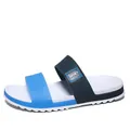 Men's EVA beach slippers with blue dual straps and SPORT logo on white anti-slip sole - EU 40 / Blue