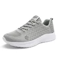 Men's breathable mesh sneakers in dark grey and white sole variant for casual wear - 43 / Dark Gray Flyknit Style (218) / Gray