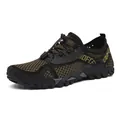 Chaussures de randonnée respirantes vert armée pour hommes avec système de laçage - EU 36 / Vert