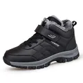 Waterproof black winter snow boots with warm fur lining and non-slip outdoor soles - 37 / Style Q9705 / Black