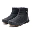 Waterproof winter snow boots for men with warm faux fur lining and non-slip thick rubber soles - EU 36 / Black