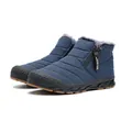 Waterdichte donkerblauwe sneeuwlaarzen voor heren met pluche voering en rits opzij - 36 / Blauw