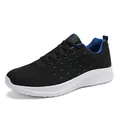 Scarpe da corsa traspiranti da uomo in nero e blu con suola leggera bianca - 43 / Stile a Puntini Nero Blu (219) / Blu nero