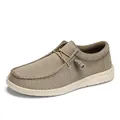 Men's khaki breathable mesh loafers with lightweight slip-on design and thick sole - 39 / Khaki
