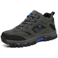 Grey waterproof outdoor hiking boots with warm fleece lining and rugged rubber soles - EU 36 / Gray