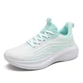 Scarpe da corsa traspiranti da uomo in verde menta e bianco con suola spessa ammortizzata - 37 / Scarpe da Corsa Traspiranti a Onde (8838) / Bianco Verde