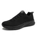 Scarpe da corsa nere in rete traspirante da uomo con suola morbida ammortizzante - 38 / Stile in Mesh Flyknit (219) / Nero