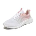Scarpe da corsa da donna in mesh traspirante con design sfumato dal bianco al rosa - 38 / Stile in Mesh Sfumata (6618) / Bianco Rosa