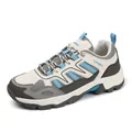 Wandelschoenen in beige, grijs en blauw met dikke demping voor trekking buiten - EU 36 / Lichtblauw