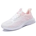 Scarpa da corsa donna sfumata rosa e bianco con mesh traspirante e suola morbida - 38 / Stile in Tessuto Sfumato (A5516) / Bianco Rosa
