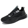 Scarpe da corsa traspiranti da uomo in nero con suola ammortizzata in schiuma leggera - 38 / Stile in Mesh Traspirante (A5516) / tutto nero