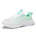 Scarpe da corsa leggere da donna in mesh traspirante con sfumatura bianco-verde - 38 / Stile in Schiuma Sfumata (A5516) / Bianco Verde