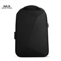 Black Mark Ryden anti-theft laptop backpack with TSA lock and 3D geometric design - Classic Black