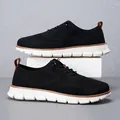 Atmungsaktive Herren-Loafer aus Strick in Schwarz mit dicker weißer Sohle - 39 / Modell 5801 / Schwarz