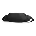 Waterproof black oxford waist bag for men and women with adjustable shoulder strap - Classic Black