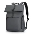 Mochila de negocios gris oscuro impermeable con hebilla magnética y correas acolchadas - Gris Grafito Mejorado