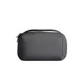 Grey multi-functional travel organizer bag with handle and zipper from a front view - Graphite Grey