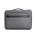 Maletín gris para portátil estilo empresarial con tejido texturizado y asa reforzada - 15.6" / Gris Tecnológico