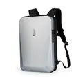 Mochila rígida plateada para portátil con candado TSA y correas ergonómicas - Gris Plata