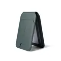 Portacarte magnetico Magsafe sottile in pelle verde scuro con supporto pieghevole - Verde