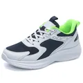 Baskets homme bleu marine en mesh avec doublure vert fluo et semelle EVA blanche - EU 39 / Blanc Bleu