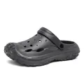 Schwarze EVA-Clogs für Herren mit Belüftungslöchern und verstellbarem Fersenriemen - 39-40 / Grau