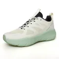 Chunky beige platform sneakers with green soles and mesh panels for casual sports wear - EU 39 / Sunset Green
