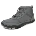 Winter waterproof snow boots with warm fleece lining and non-slip rubber soles for outdoors - EU 35 / Dark Gray