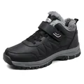 Winter outdoor high-top snow boots with warm fur lining and non-slip rubber soles - EU 36 / Black
