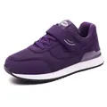 Purple mesh walking sneakers with hook and loop strap and lightweight soft sole - EU 35 / Purple