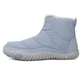 Light blue waterproof snow boot with warm faux fur lining and non-slip rubber sole - 8821 Light Blue