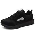 Rutschfeste Senioren-Wanderschuhe in Schwarz mit Klettverschluss und atmungsaktivem Mesh - EU 36 / Schwarz