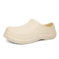 Slip-resistant cream white chef shoes in waterproof EVA material with pebble texture - 40 / Off White