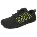 Chaussure d'eau homme noire et vert fluo avec maille respirante et système de laçage rapide - EU 39 / Noir Vert