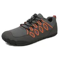 Chaussures d'eau d'extérieur pour hommes gris et orange avec maille respirante et lacets - EU 39 / Gris foncé