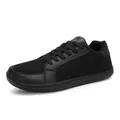 Schwarze Walking-Schuhe mit breiter Zehenbox, atmungsaktivem Mesh und weicher Sohle - EU 36 / Schwarz