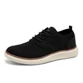 Chaussures de marche noires en mesh pour hommes avec motifs richelieu et semelle souple - 40 / Noir