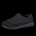 Lightweight black mesh walking shoe with wide Velcro closure and breathable soft sole - EU 36 / Black