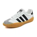 Mesh breathable trainers with suede details and brown gum sole for casual sports wear - EU 36 / White