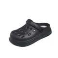 Classic black clogs for men and women featuring breathable holes and a swivel heel strap - 36-37 / Black