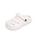 Beige clog shoes with thick soft soles and breathable holes for outdoor beach leisure - 36-37 / Beige