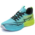 Lichte hardloopschoenen met blauw-groen verloop, ademend mesh en zachte schuimrubberen demping - EU 39 / Grasgroen