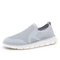 Mocasines ligeros de punto azul claro para hombre con textura de estrella y suela flexible - Gris claro